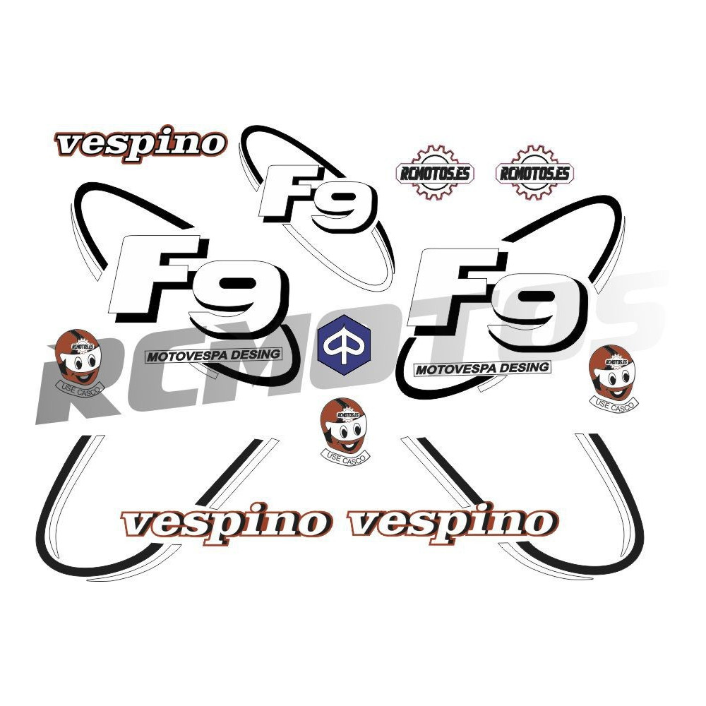 KIT PEGATINAS VESPINO F9