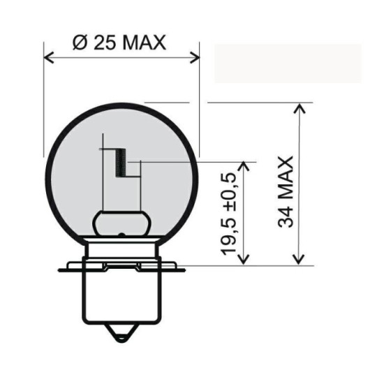 LAMPARA 6V 15W P26S