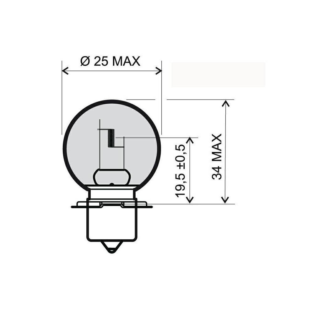 LAMPARA 6V 15W P26S